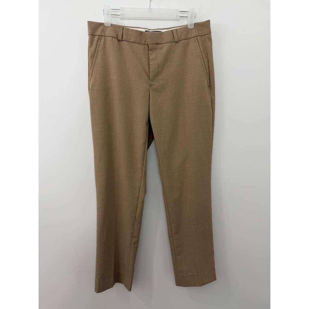 Banana Republic Ryan Fit Tan Khaki Straight Leg Dress Pants Womens 4 Stretch